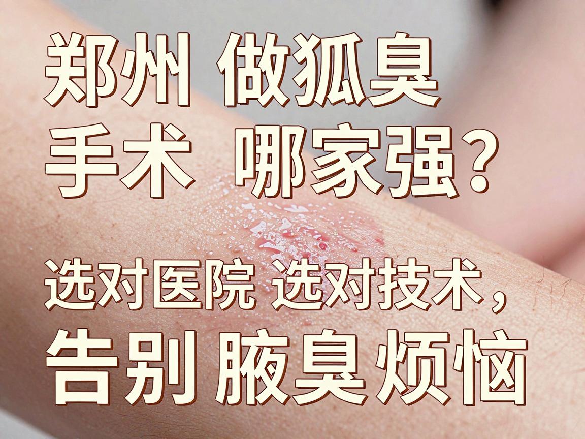 郑州做狐臭手术哪家强?选对医院选对技术,告别腋臭烦恼 郑州做狐臭手术哪家强?选对医院选对技术,告别腋臭烦恼