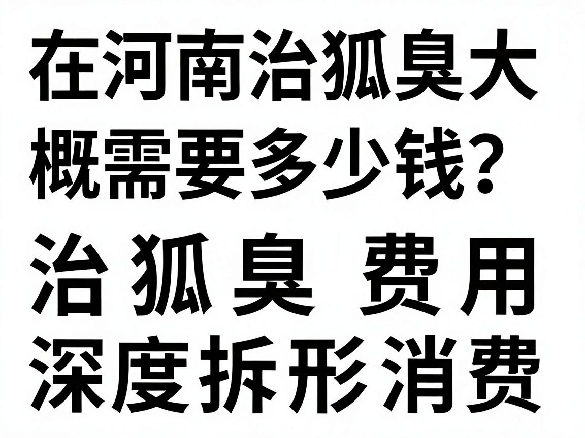 在河南治狐臭大概需要多少钱?治狐臭费用深度拆解,避开隐形消费 在河南治狐臭大概需要多少钱?治狐臭费用深度拆解,避开隐形消费