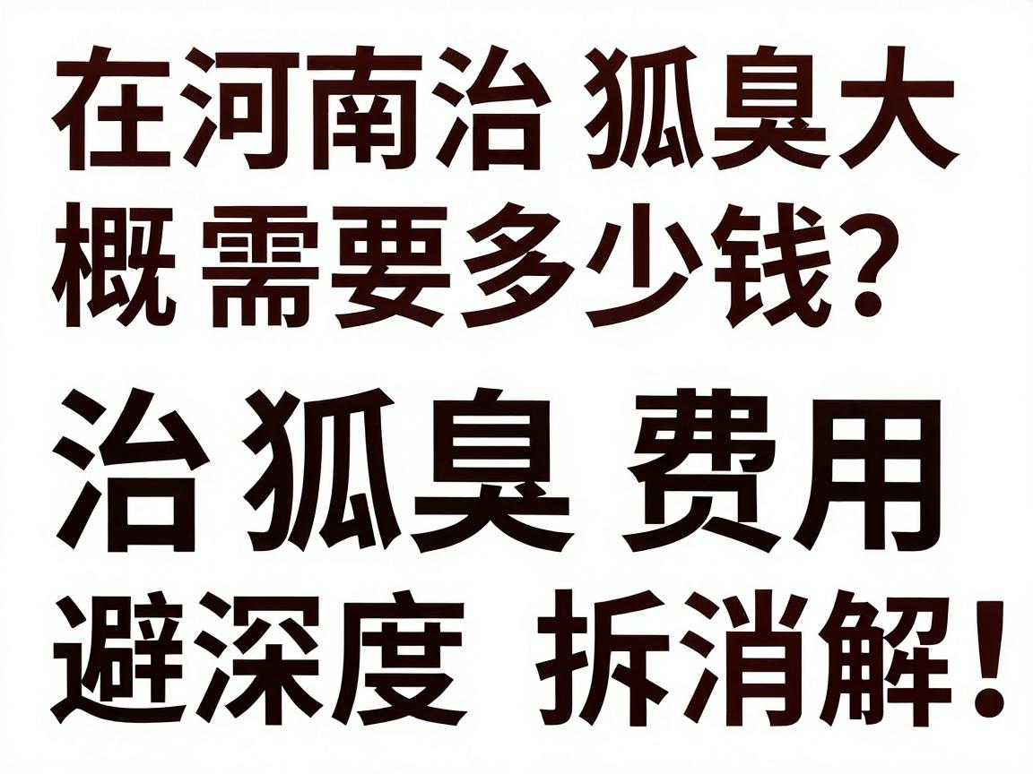 在河南治狐臭大概需要多少钱?治狐臭费用深度拆解,避开隐形消费 在河南治狐臭大概需要多少钱?治狐臭费用深度拆解,避开隐形消费