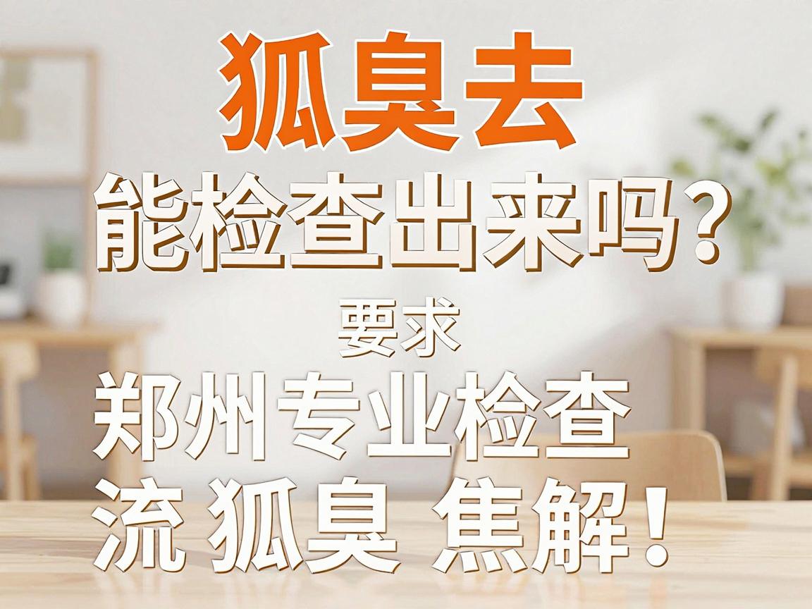 狐臭去医院能检查出来吗？郑州专业检查流程详解，让你告别狐臭焦虑