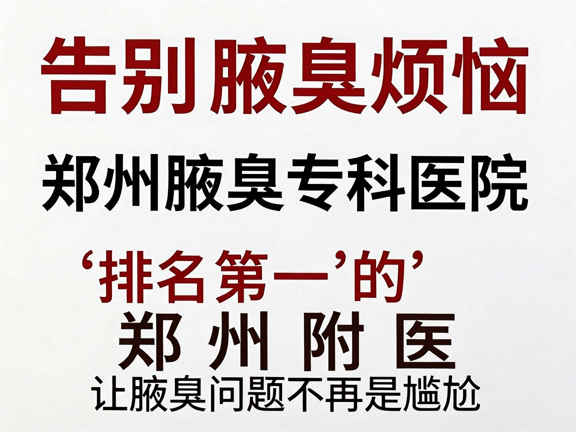 告别腋臭烦恼,郑州腋臭专科医院排名第一的郑州附医,让腋臭问题不再是尴尬 告别腋臭烦恼,郑州腋臭专科医院排名第一的郑州附医,让腋臭问题不再是尴尬