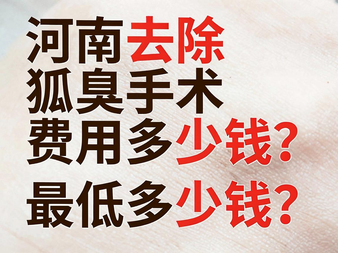 河南去除狐臭手术费用多少钱?最低多少钱?一文讲清价格差异与避坑指南 河南去除狐臭手术费用多少钱?最低多少钱?一文讲清价格差异与避坑指南