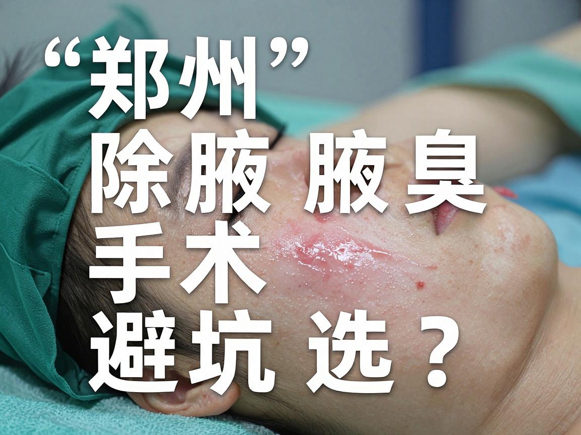 郑州除腋臭手术医院怎么选？郑州除腋臭手术医院避坑指南