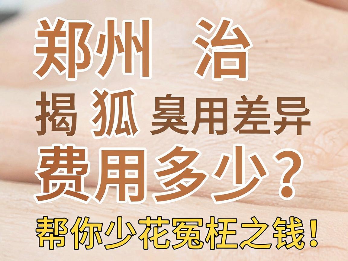 郑州治狐臭费用多少?揭秘费用差异与性价比之选,帮你少花冤枉钱 郑州治狐臭费用多少?揭秘费用差异与性价比之选,帮你少花冤枉钱