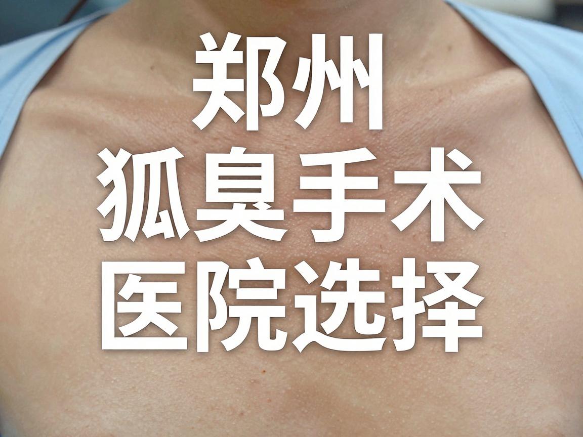 郑州狐臭手术哪家医院好？狐臭手术医院选择，这篇说透！