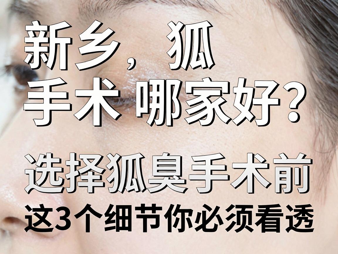 新乡狐臭手术哪家好？医生亲述，选择狐臭手术前，这3个细节你必须看透