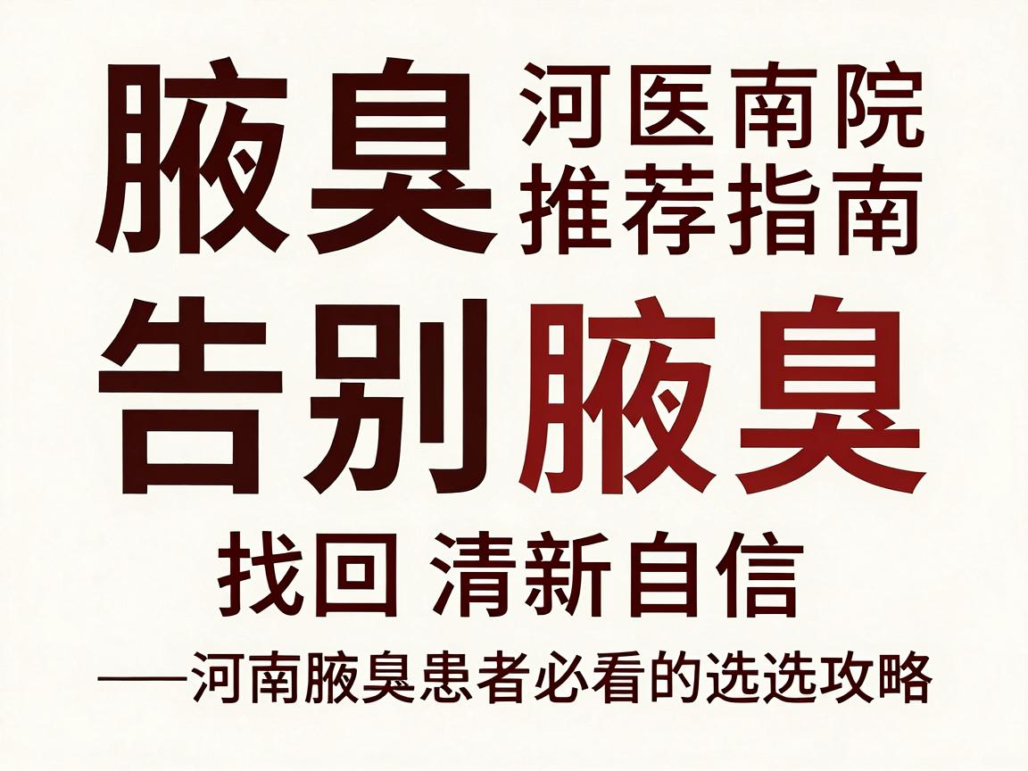河南腋臭医院推荐指南，告别腋臭，找回清新自信—河南腋臭患者必看的医院选择攻略
