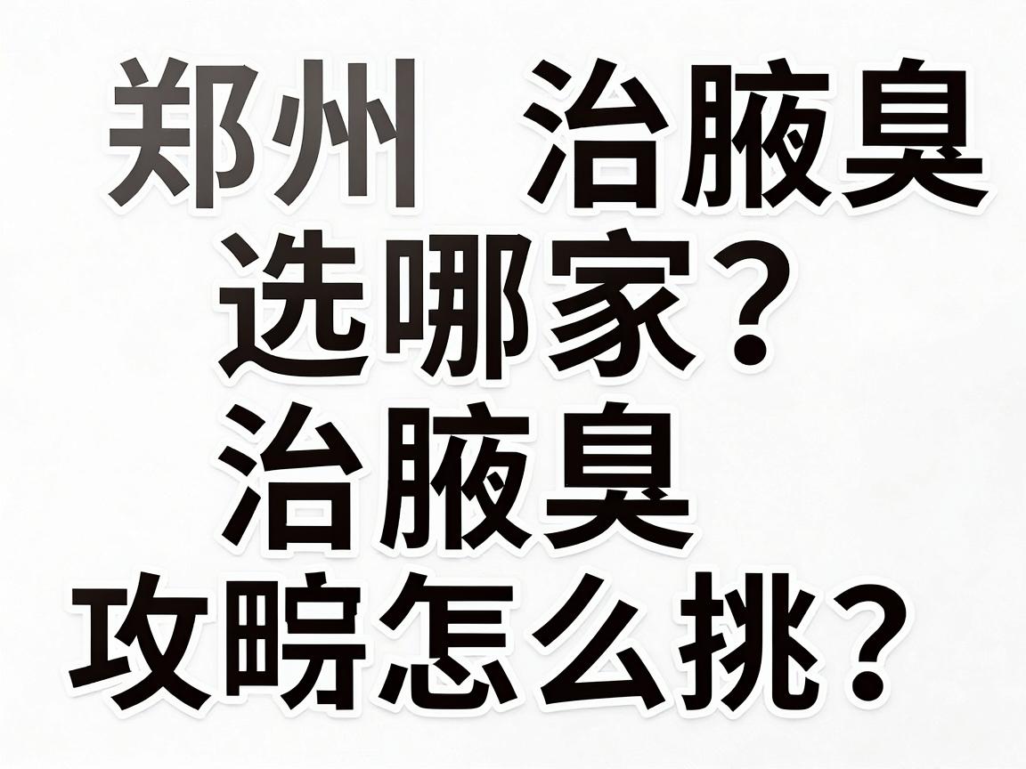 郑州治腋臭选哪家？治腋臭医院怎么挑？这份郑州治腋臭攻略请收好