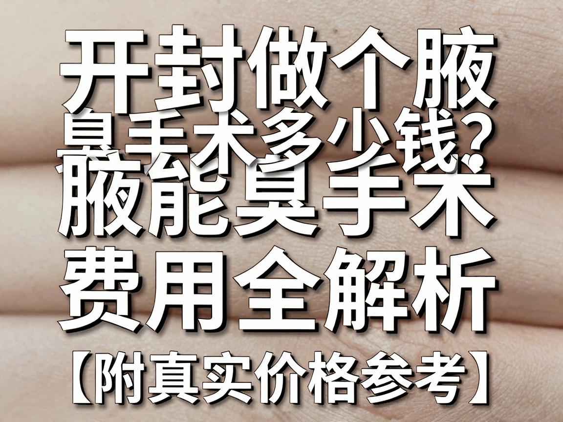 开封做个腋臭手术多少钱?腋臭手术费用全解析(附真实价格参考) 开封做个腋臭手术多少钱?腋臭手术费用全解析(附真实价格参考)