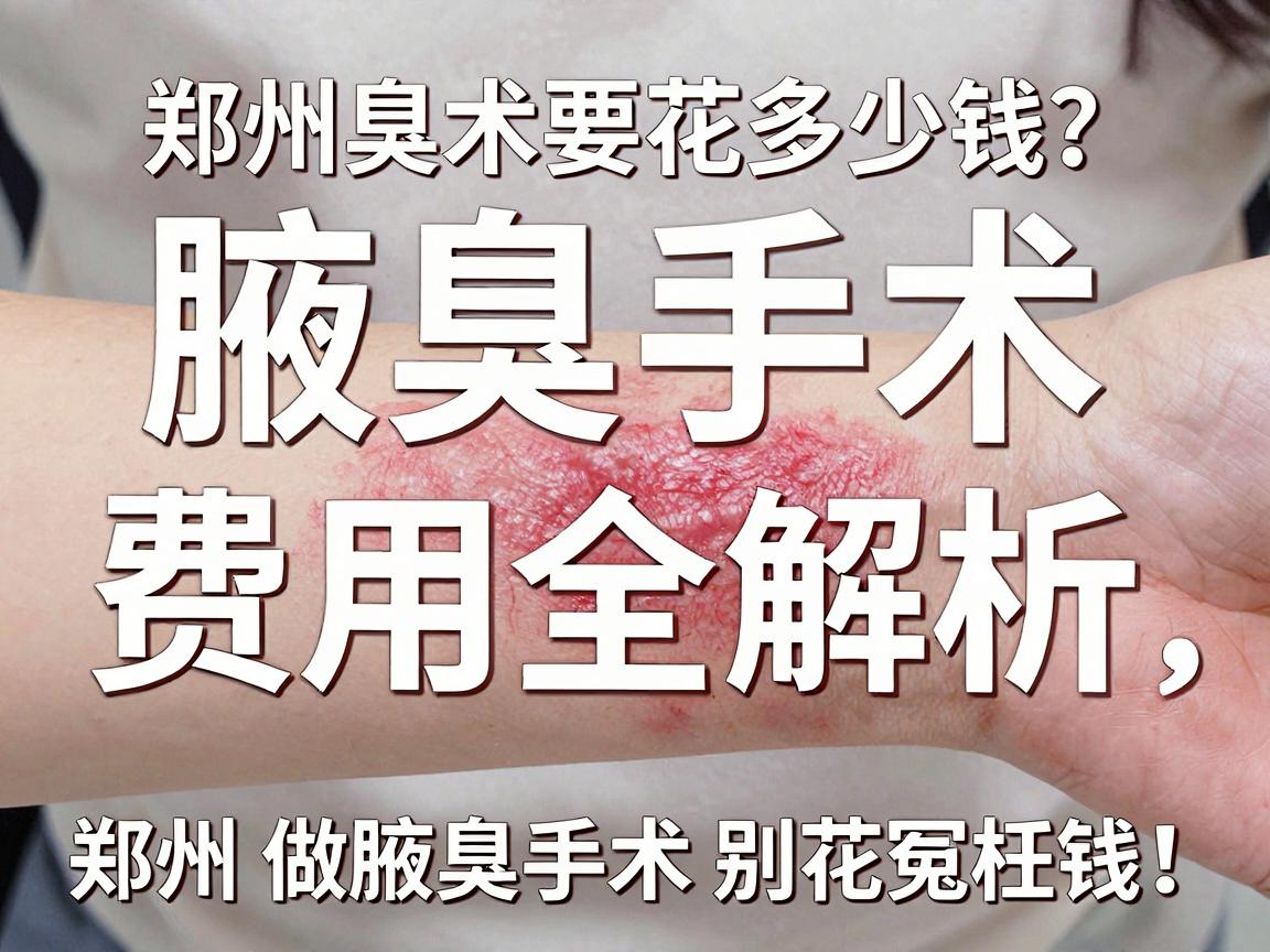 郑州腋臭手术要花多少钱？腋臭手术费用全解析，郑州做腋臭手术别花冤枉钱！