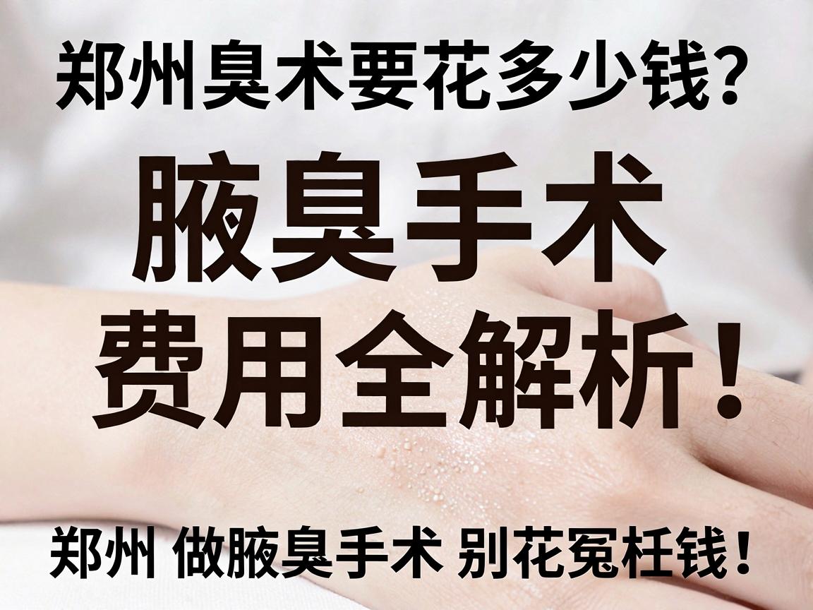 郑州腋臭手术要花多少钱？腋臭手术费用全解析，郑州做腋臭手术别花冤枉钱！
