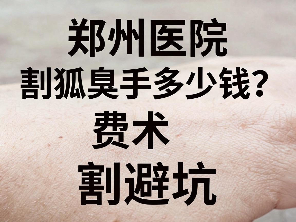 郑州医院割狐臭手术多少钱?割狐臭费用明细与避坑指南 郑州医院割狐臭手术多少钱?割狐臭费用明细与避坑指南