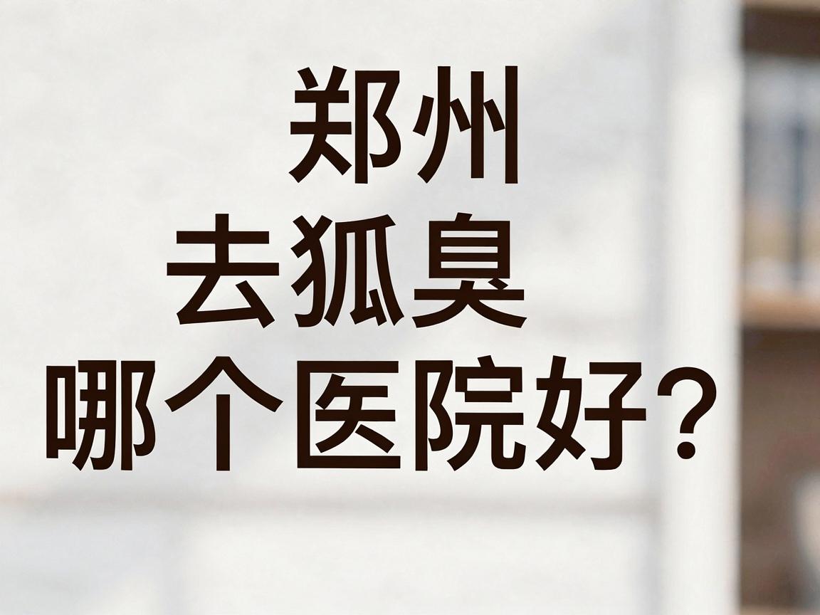 郑州去狐臭哪个医院好?专业解析去狐臭医院选择要点,助你告别异味困扰 郑州去狐臭哪个医院好?专业解析去狐臭医院选择要点,助你告别异味困扰