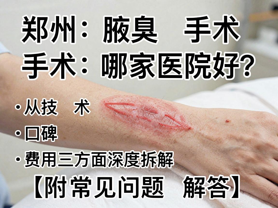 郑州腋臭手术哪家医院好?从技术、口碑、费用三方面深度拆解(附常见问题解答) 郑州腋臭手术哪家医院好?从技术、口碑、费用三方面深度拆解(附常见问题解答)