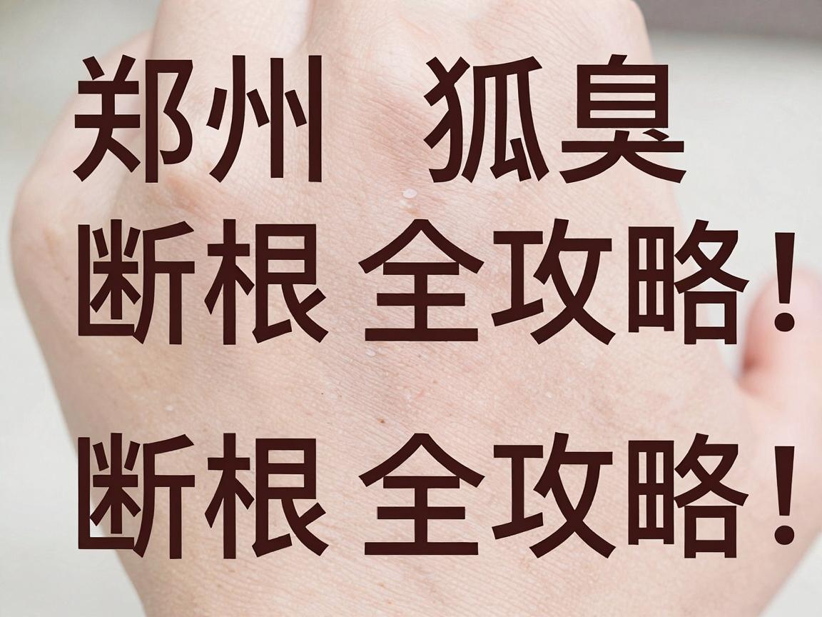 郑州狐臭治疗断根全攻略,科学方法让你真正告别狐臭困扰 郑州狐臭治疗断根全攻略,科学方法让你真正告别狐臭困扰