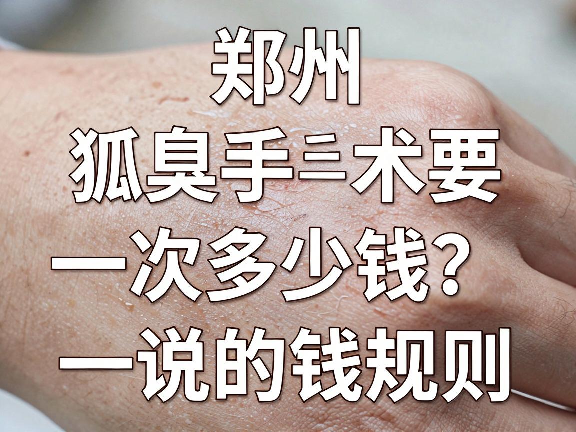 郑州狐臭手术要多少钱？一次说清狐臭手术价格背后的钱规则