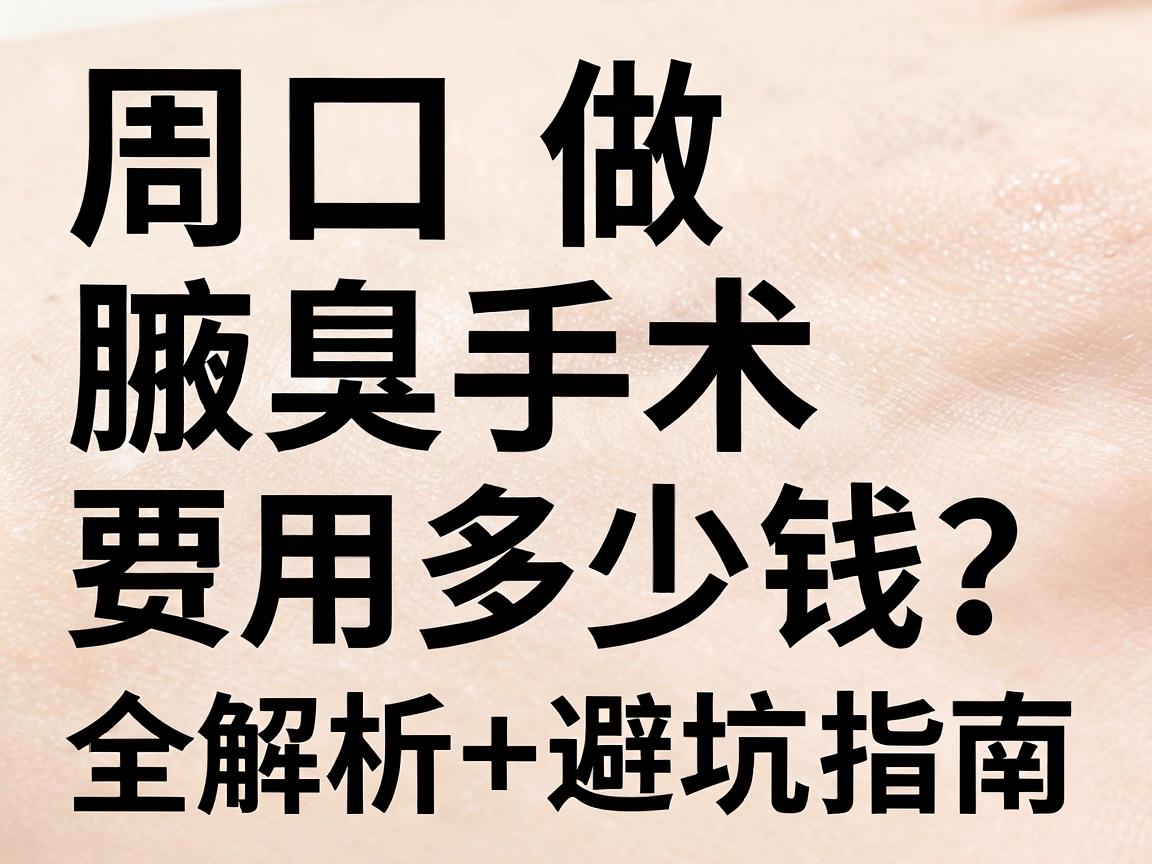 周口做腋臭手术要多少钱?腋臭手术费用全解析+避坑指南 周口做腋臭手术要多少钱?腋臭手术费用全解析+避坑指南