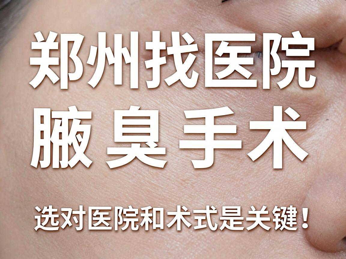 郑州找医院做腋臭手术,选对医院和术式是关键!这篇腋臭手术医院选择指南请收好 郑州找医院做腋臭手术,选对医院和术式是关键!这篇腋臭手术医院选择指南请收好