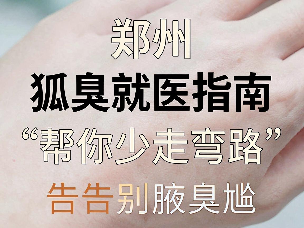 郑州狐臭治疗，这份狐臭就医指南，帮你少走弯路，告别腋臭尴尬