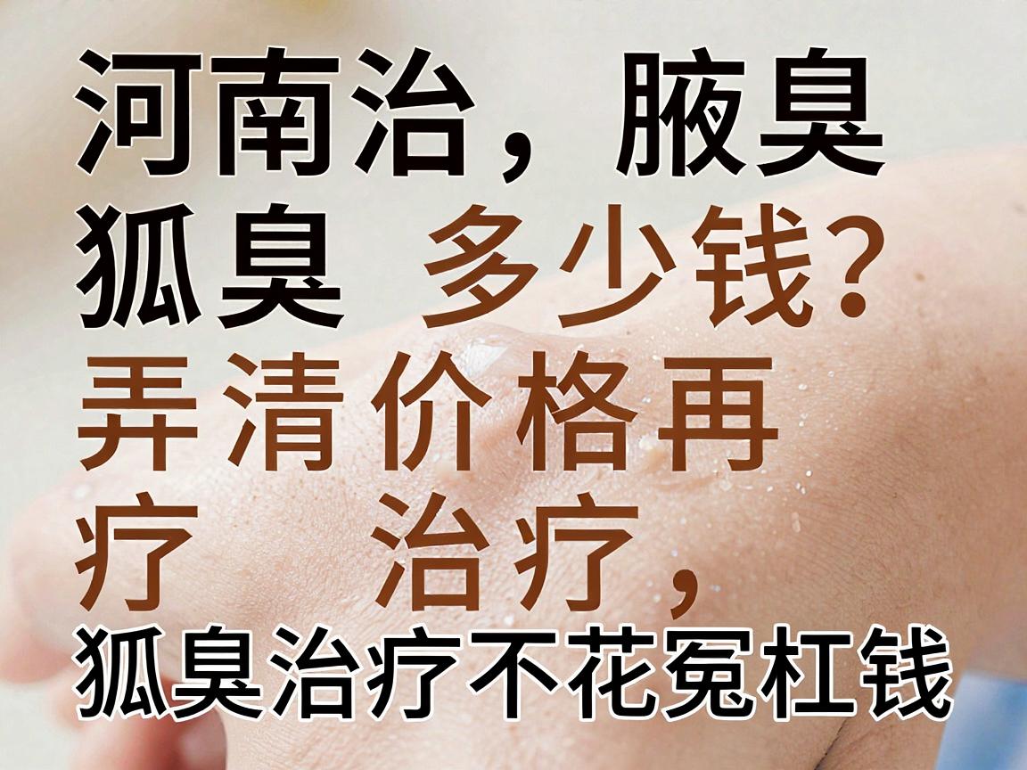 河南治狐臭多少钱?弄清价格再治疗,狐臭治疗不花冤枉钱 河南治狐臭多少钱?弄清价格再治疗,狐臭治疗不花冤枉钱