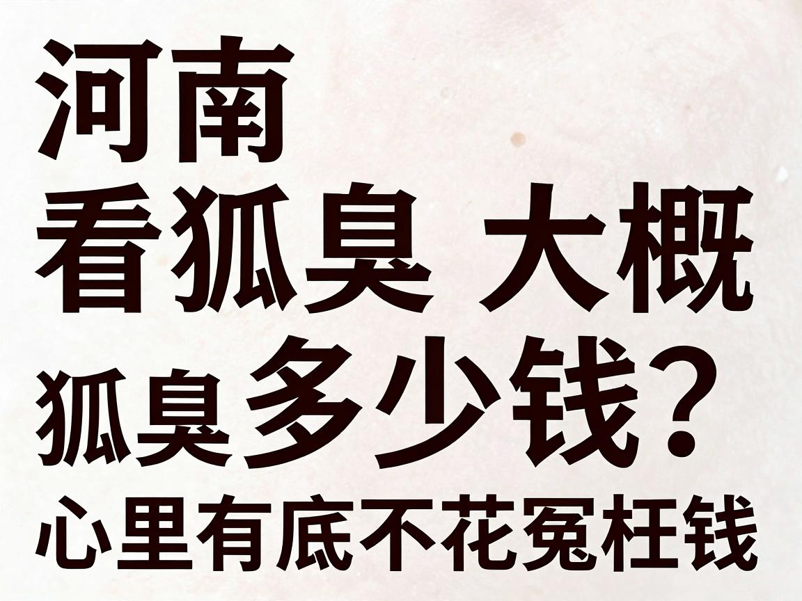河南看狐臭大概多少钱？看完这篇狐臭费用清单，心里有底不花冤枉钱