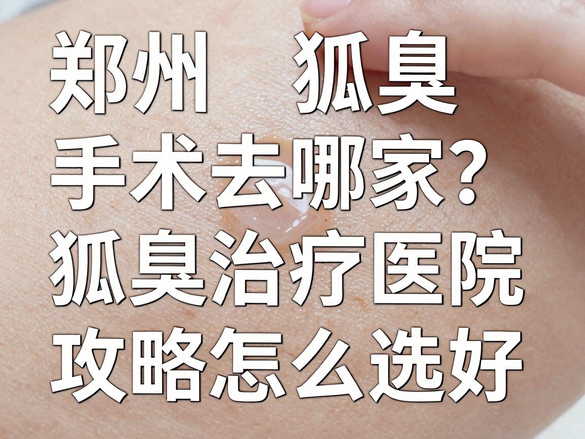 郑州狐臭手术去哪家？狐臭治疗医院怎么选？这份攻略请收好
