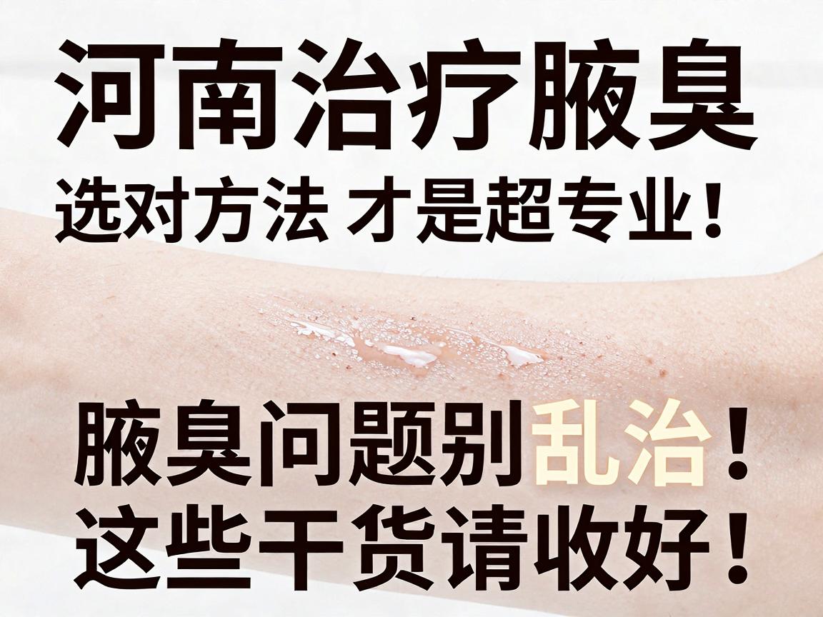 河南治疗腋臭，选对方法才是超专业！腋臭问题别乱治，这些干货请收好