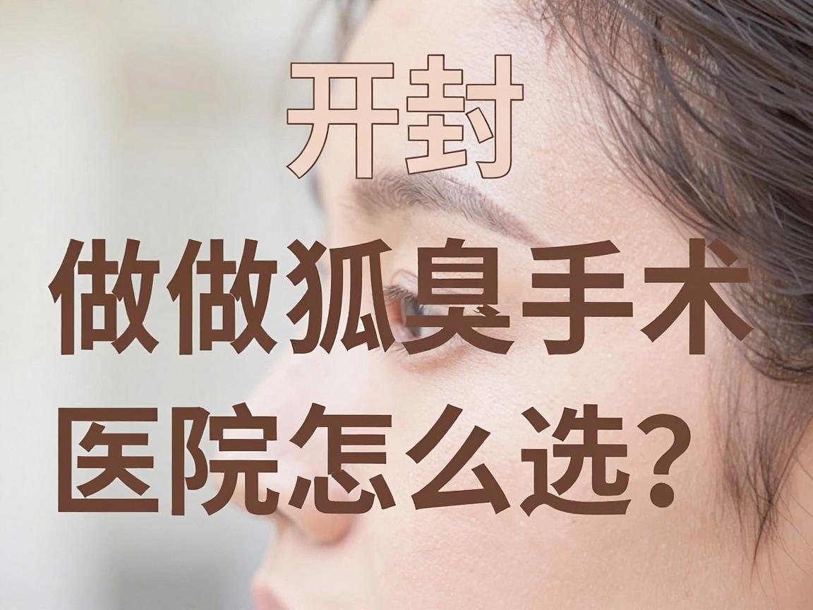 开封做狐臭医院怎么选？开封做狐臭手术医院对比指南