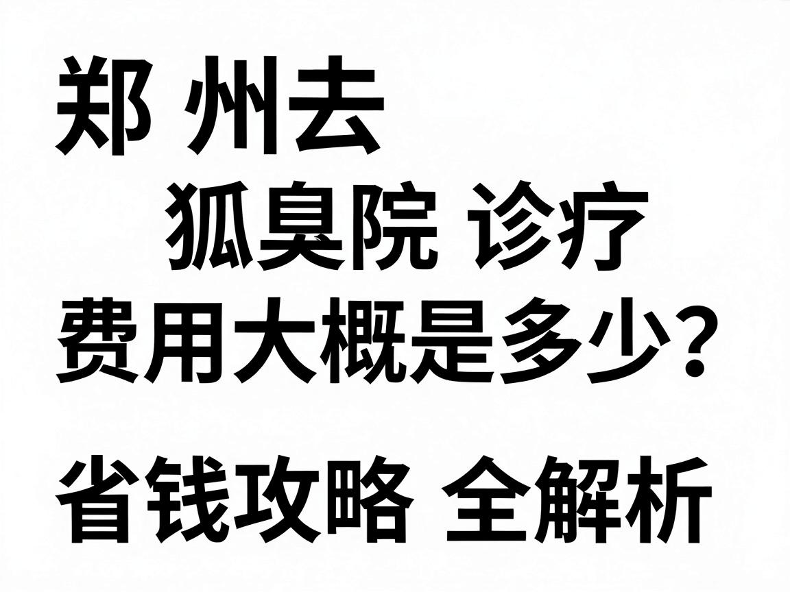 郑州去狐臭医院诊疗费用大概是多少?费用明细与省钱攻略全解析 郑州去狐臭医院诊疗费用大概是多少?费用明细与省钱攻略全解析