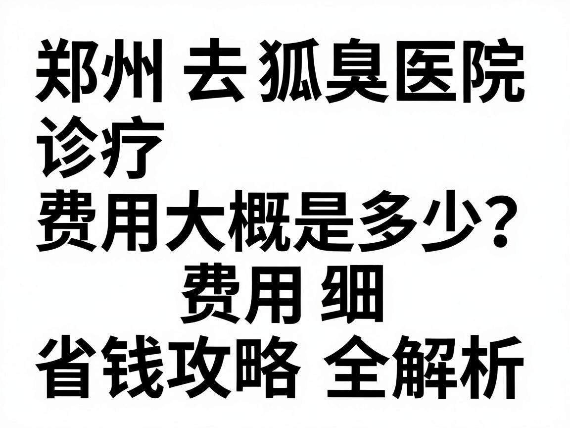 郑州去狐臭医院诊疗费用大概是多少?费用明细与省钱攻略全解析 郑州去狐臭医院诊疗费用大概是多少?费用明细与省钱攻略全解析