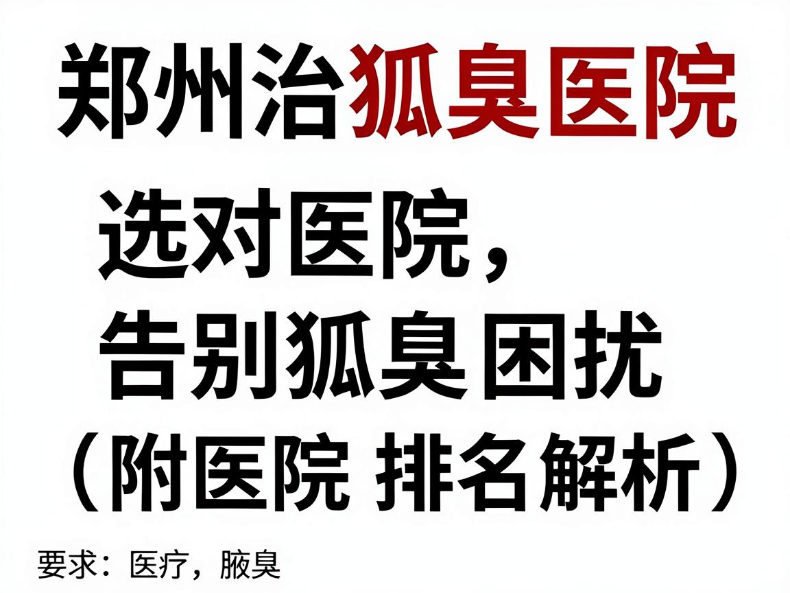 郑州治狐臭医院排名大盘点,选对医院,告别狐臭困扰(附医院排名解析) 郑州治狐臭医院排名大盘点,选对医院,告别狐臭困扰(附医院排名解析)