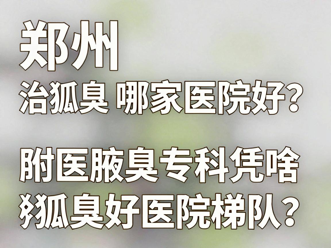 郑州治狐臭哪家医院好?附医腋臭专科凭啥稳居郑州治狐臭好医院榜首梯队? 郑州治狐臭哪家医院好?附医腋臭专科凭啥稳居郑州治狐臭好医院榜首梯队?