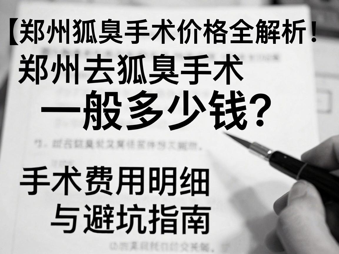 郑州去狐臭手术一般多少钱?手术费用明细与避坑指南(郑州狐臭手术价格全解析) 郑州去狐臭手术一般多少钱?手术费用明细与避坑指南(郑州狐臭手术价格全解析)