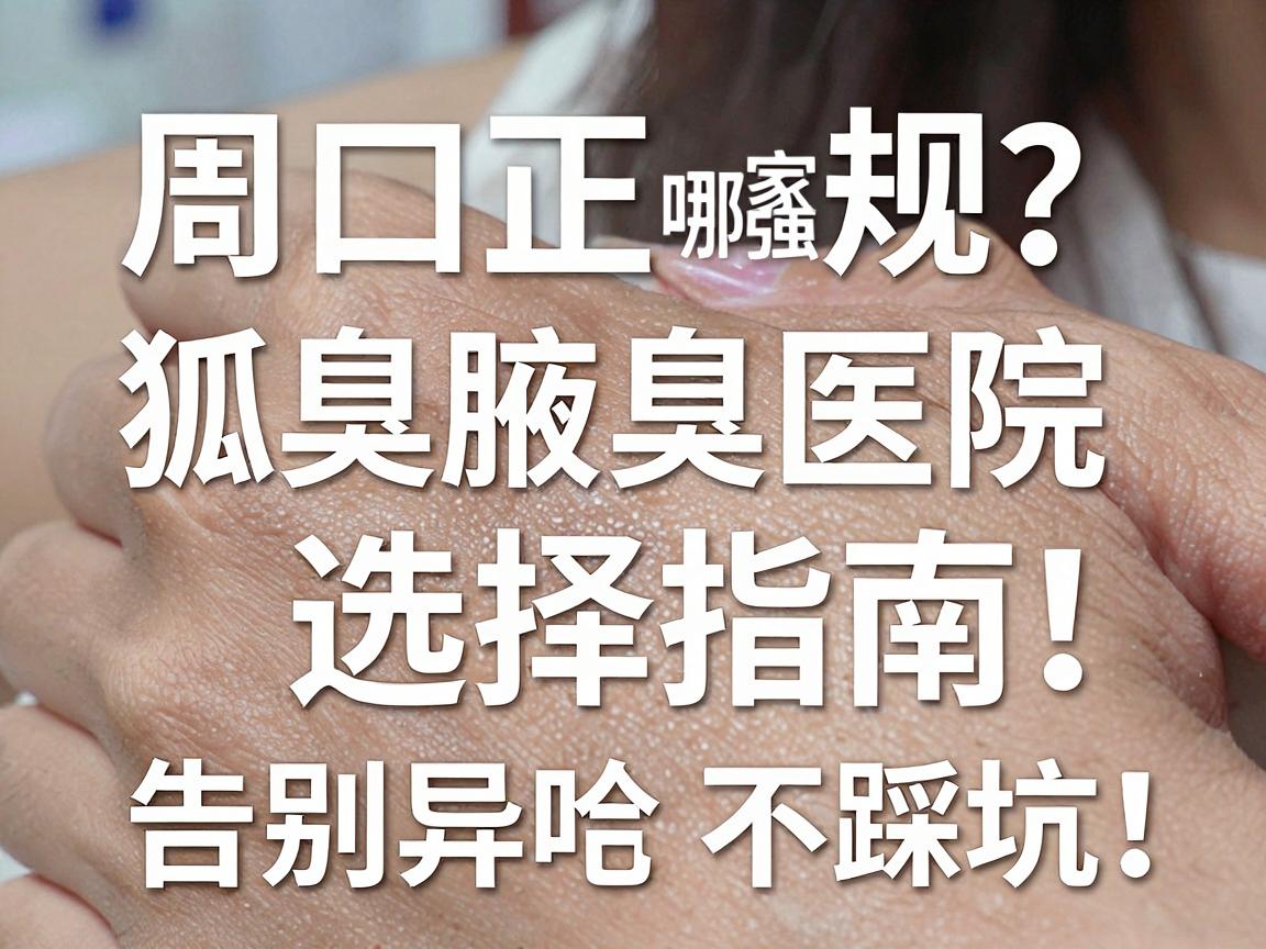 周口狐臭手术哪家强?周口正规腋臭医院选择指南,告别异味不踩坑 周口狐臭手术哪家强?周口正规腋臭医院选择指南,告别异味不踩坑