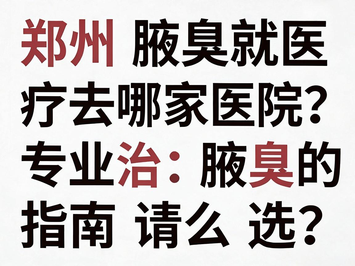 郑州腋臭治疗去哪家医院？专业治腋臭的医院怎么选？这份郑州腋臭就医指南请收好