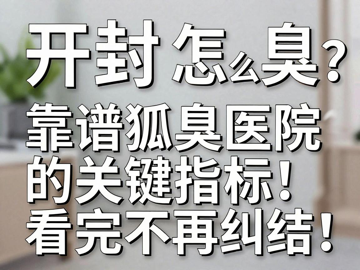 开封狐臭医院怎么选?靠谱狐臭医院的关键指标,看完不再纠结 开封狐臭医院怎么选?靠谱狐臭医院的关键指标,看完不再纠结
