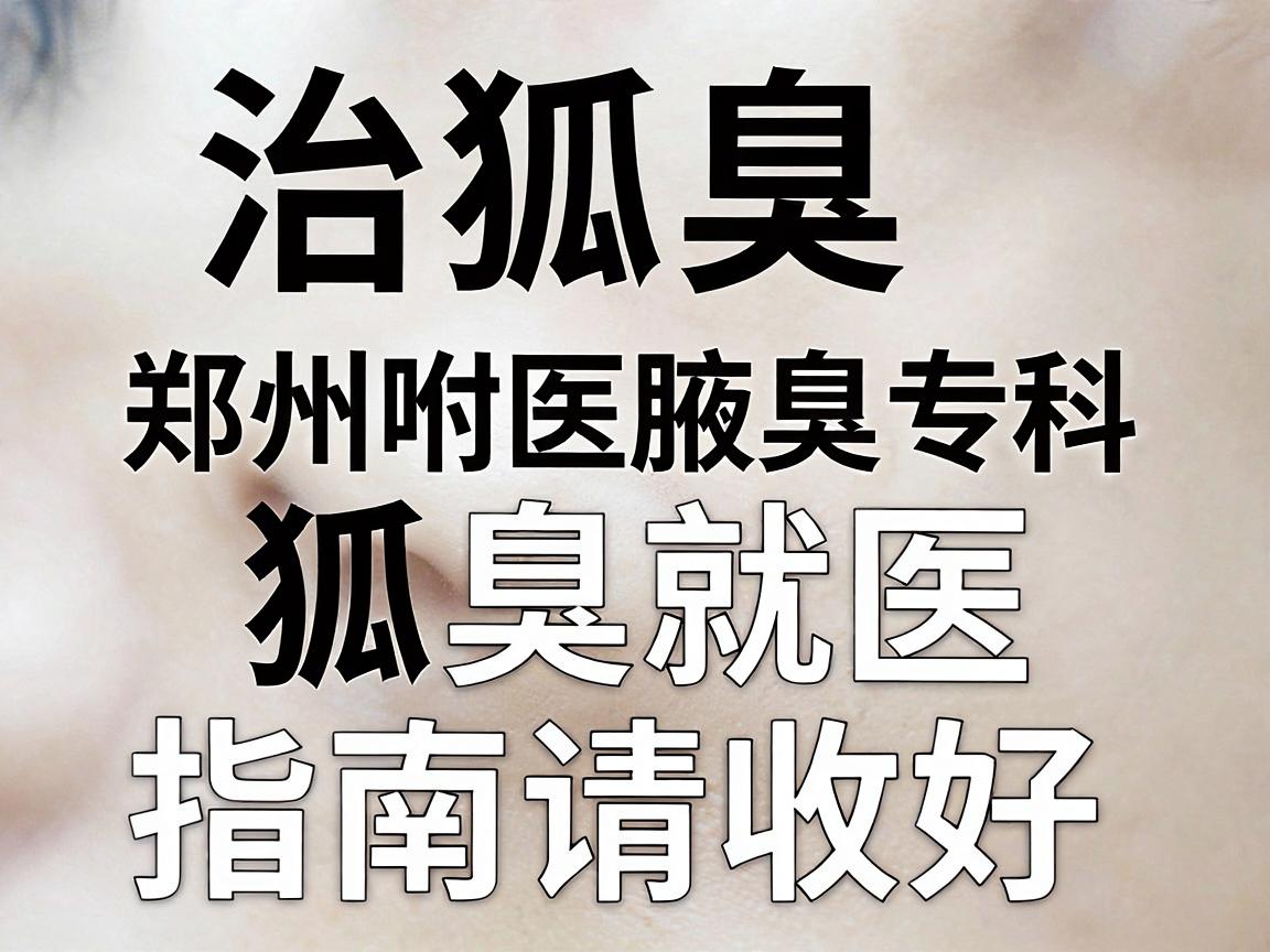 治狐臭郑州哪家医院好？郑州附医腋臭专科，这份狐臭就医指南请收好