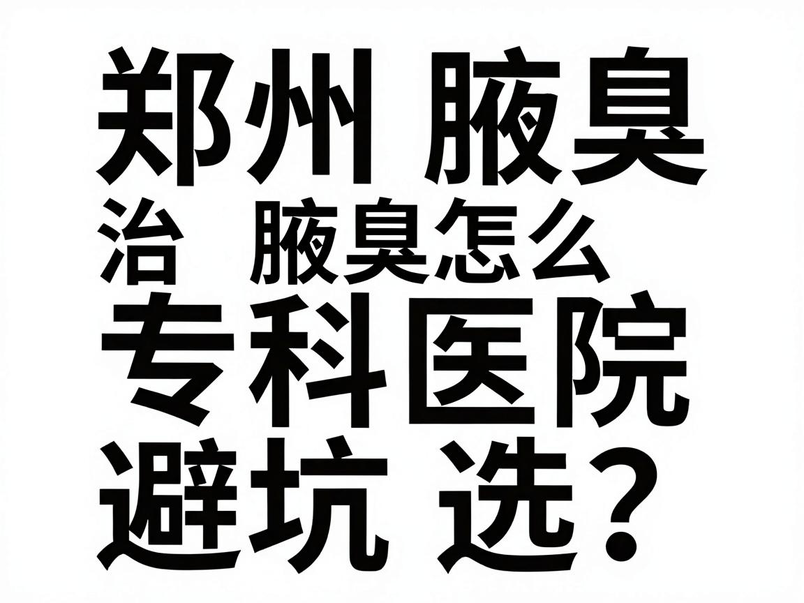 郑州治腋臭医院怎么选?郑州腋臭专科医院避坑指南 郑州治腋臭医院怎么选?郑州腋臭专科医院避坑指南
