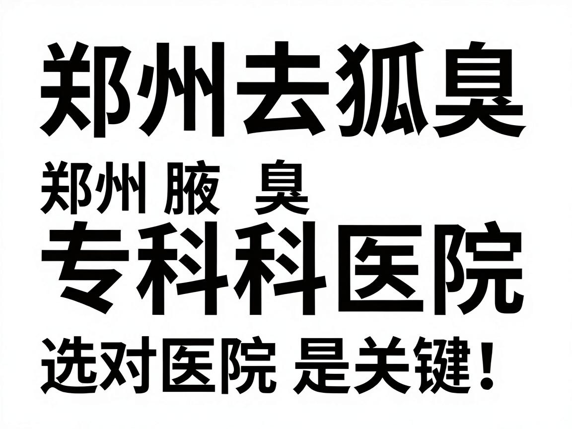 郑州去狐臭,选对医院是关键!郑州腋臭专科医院避坑指南 郑州去狐臭,选对医院是关键!郑州腋臭专科医院避坑指南