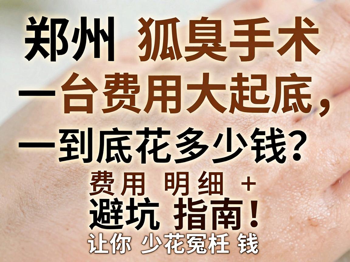 郑州狐臭手术费用大起底,一台手术到底花多少钱?费用明细+避坑指南,让你少花冤枉钱 郑州狐臭手术费用大起底,一台手术到底花多少钱?费用明细+避坑指南,让你少花冤枉钱