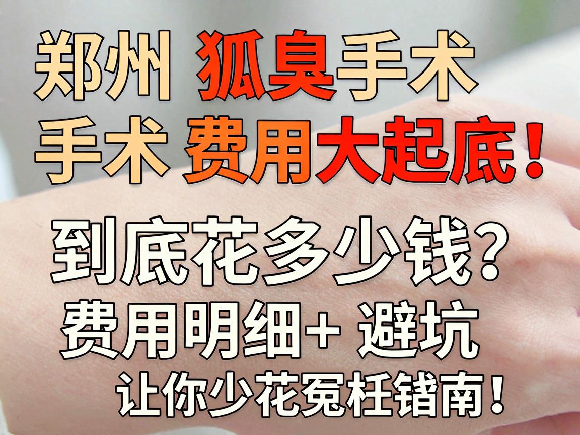 郑州狐臭手术费用大起底,一台手术到底花多少钱?费用明细+避坑指南,让你少花冤枉钱 郑州狐臭手术费用大起底,一台手术到底花多少钱?费用明细+避坑指南,让你少花冤枉钱