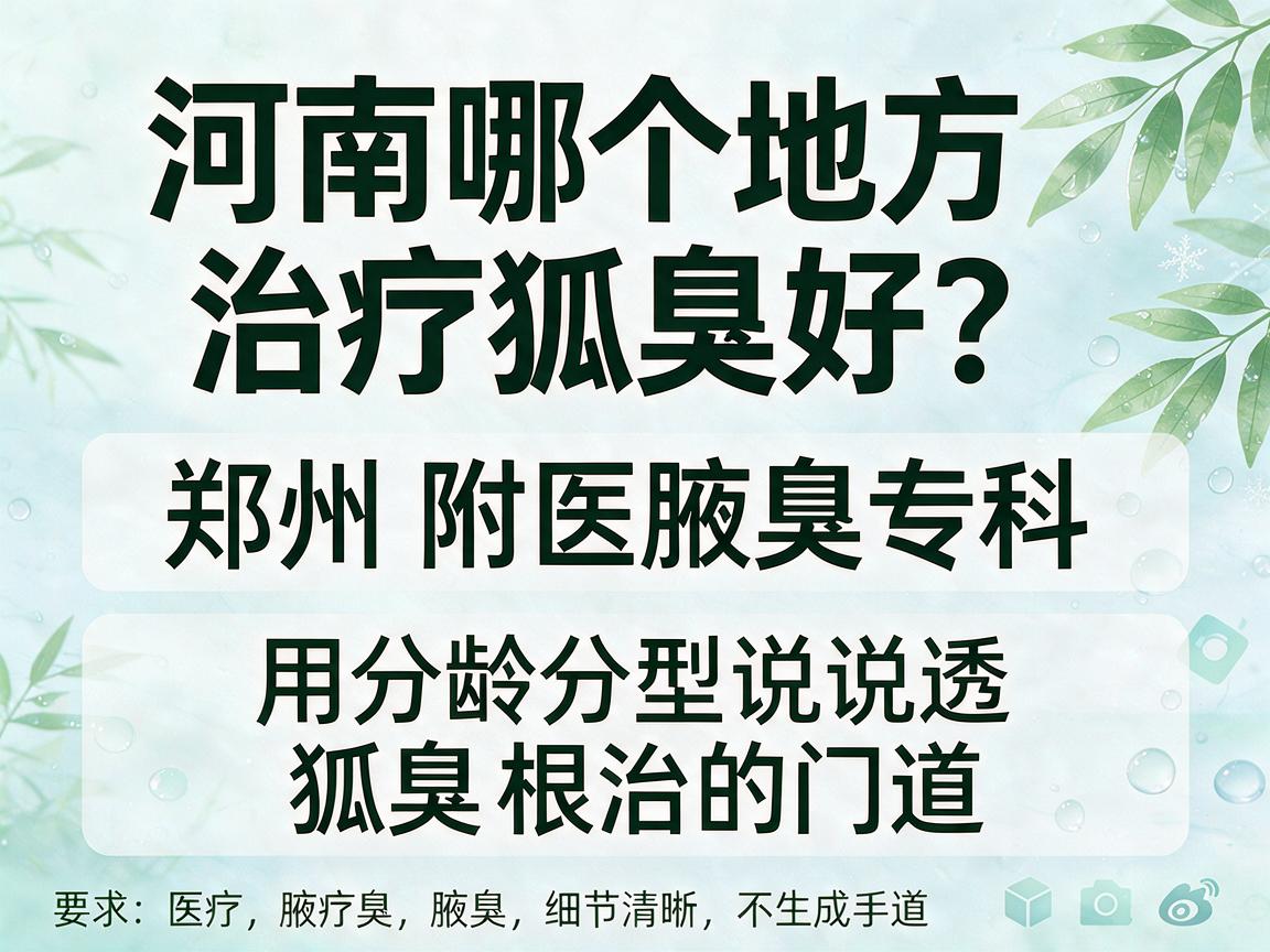 河南哪个地方治疗狐臭好？郑州附医腋臭专科，用分龄分型说透狐臭根治的门道