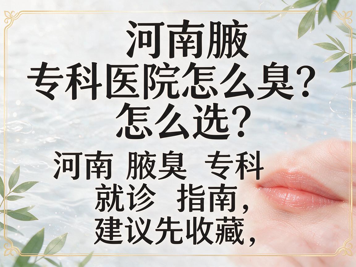 河南腋臭专科医院怎么选?这份河南腋臭专科就诊指南,建议先收藏 河南腋臭专科医院怎么选?这份河南腋臭专科就诊指南,建议先收藏
