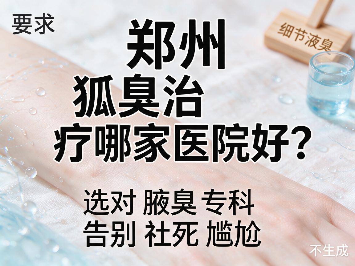 郑州狐臭治疗哪家医院好?选对腋臭专科,告别社死尴尬 郑州狐臭治疗哪家医院好?选对腋臭专科,告别社死尴尬