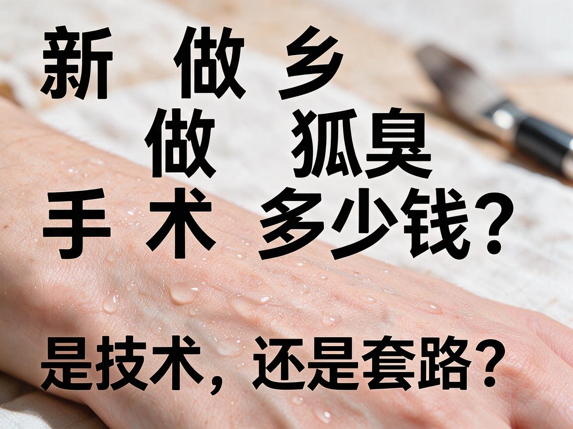 新乡做狐臭手术多少钱？价格差异背后，是技术还是套路？