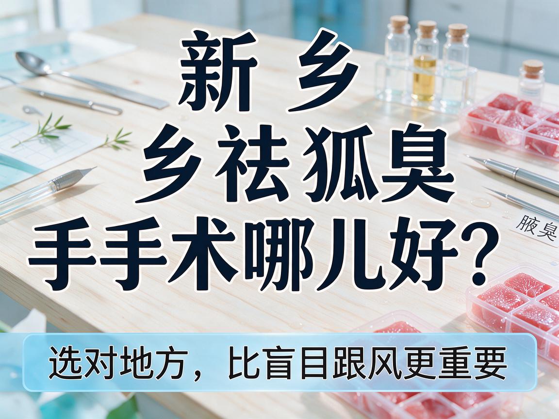新乡祛狐臭手术哪儿好？选对地方，比盲目跟风更重要
