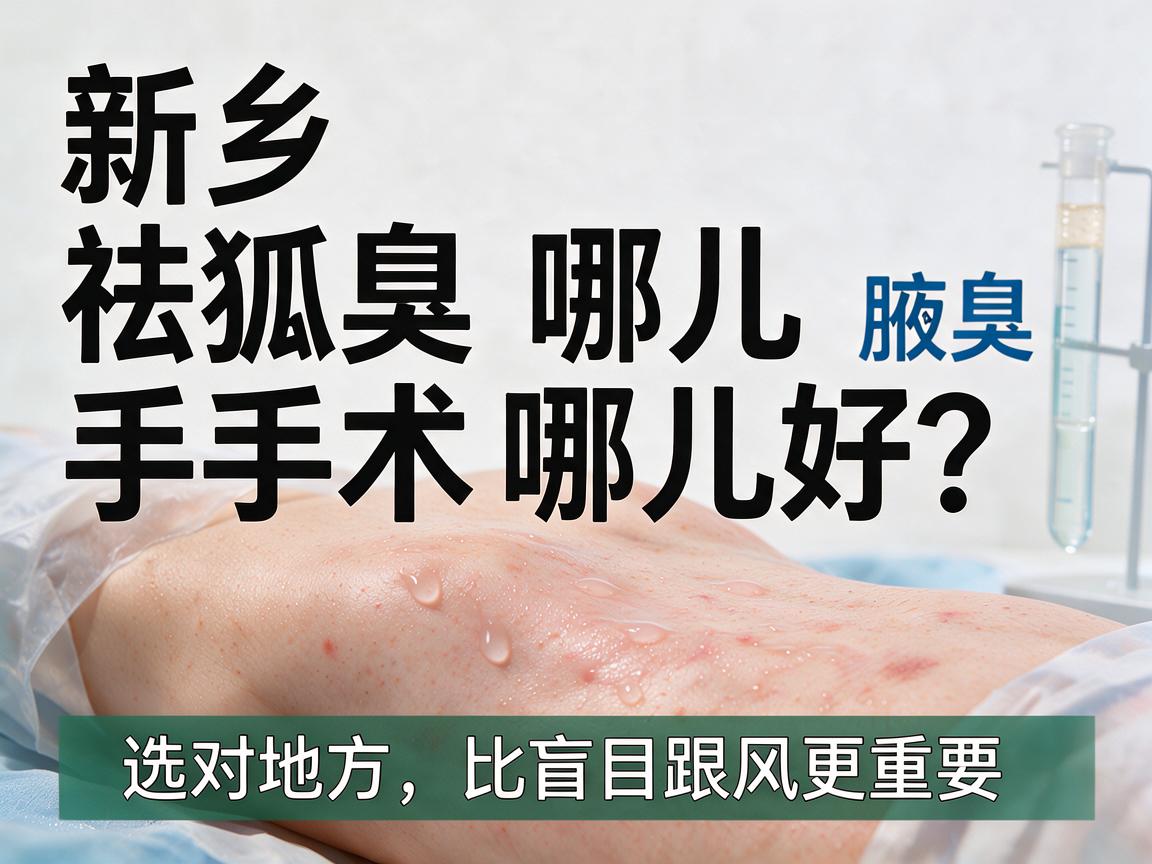 新乡祛狐臭手术哪儿好？选对地方，比盲目跟风更重要