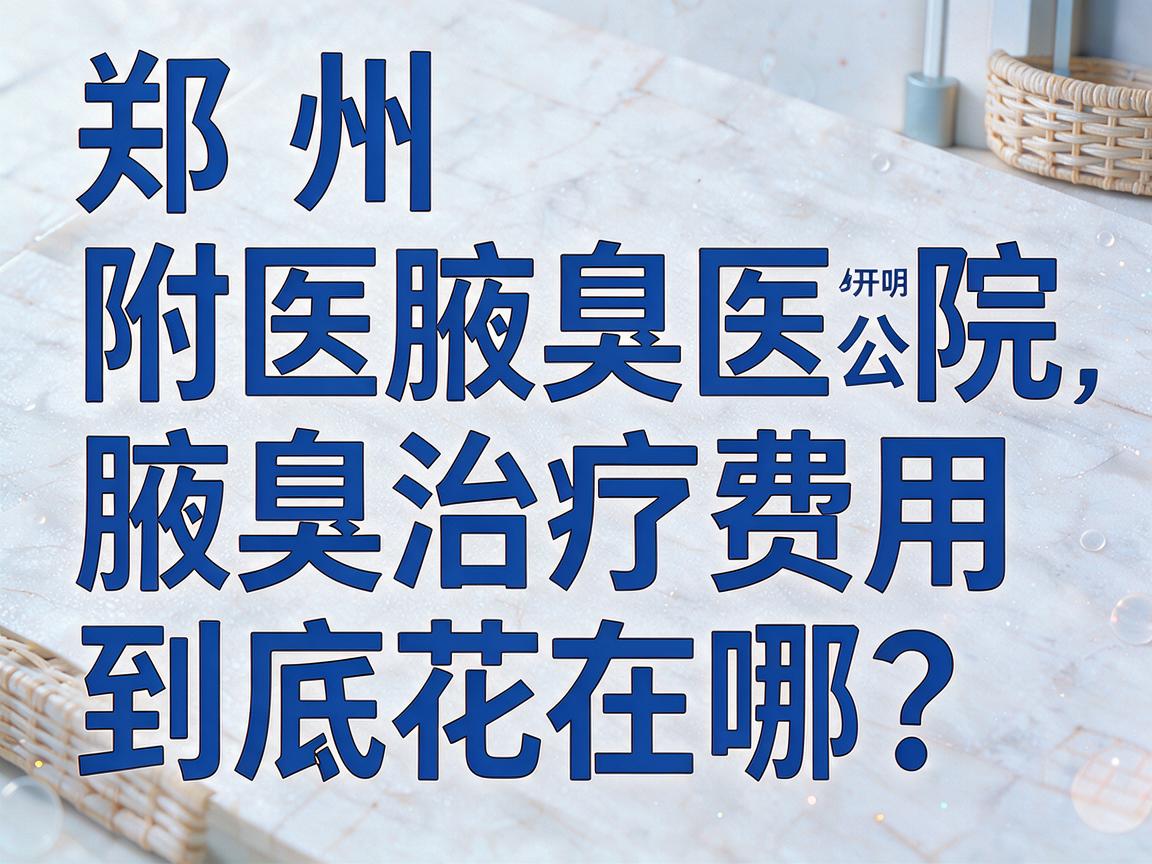 郑州附医腋臭医院治疗费用透明公开，腋臭治疗费用到底花在哪？