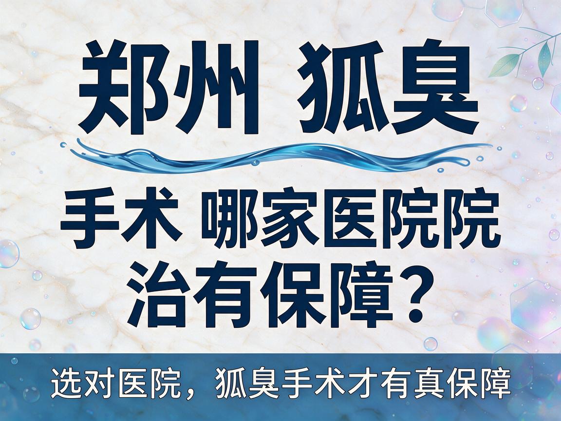 郑州狐臭手术哪家医院治有保障？选对医院，狐臭手术才有真保障
