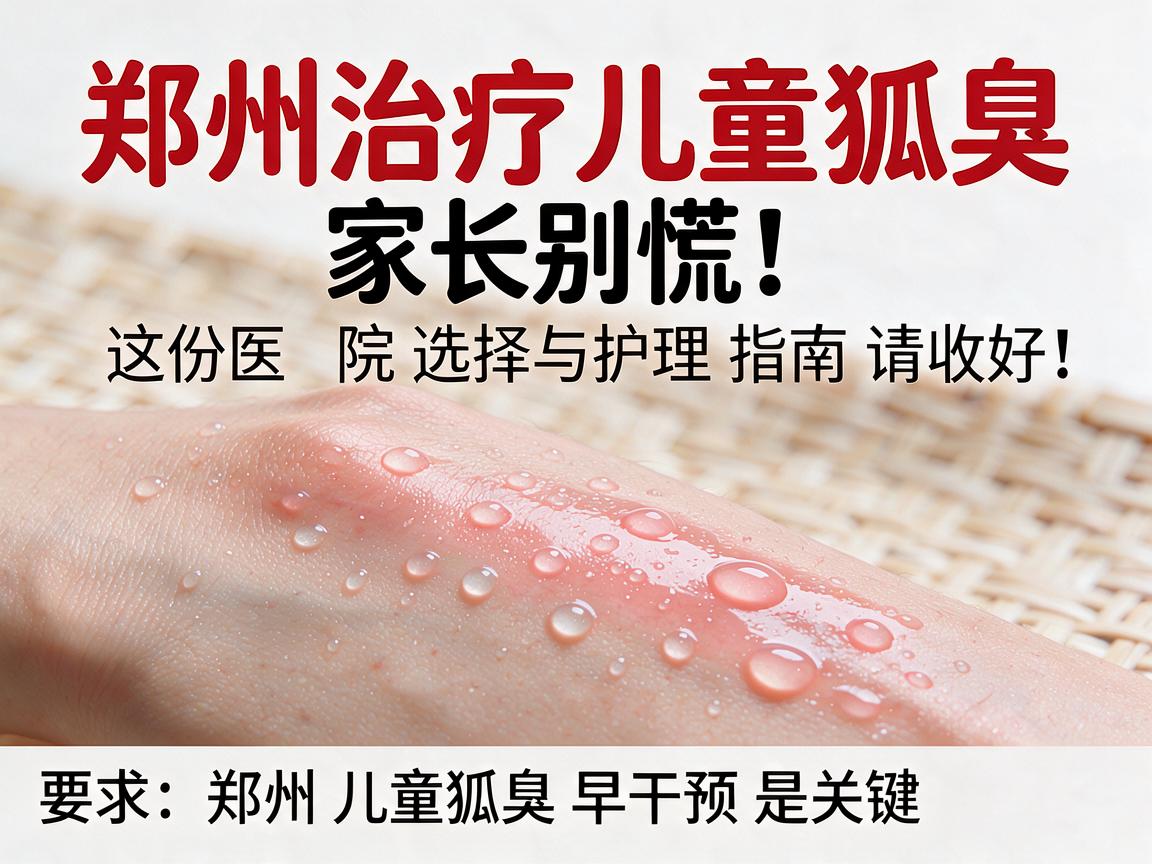 郑州治疗儿童狐臭，家长别慌！这份医院选择与护理指南请收好，郑州儿童狐臭早干预是关键